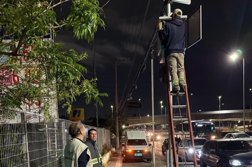Ipem/SP verifica radar na avenida dos Estados em Santo André