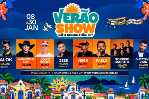 Verão Show confirma grandes estrelas no litoral paulista